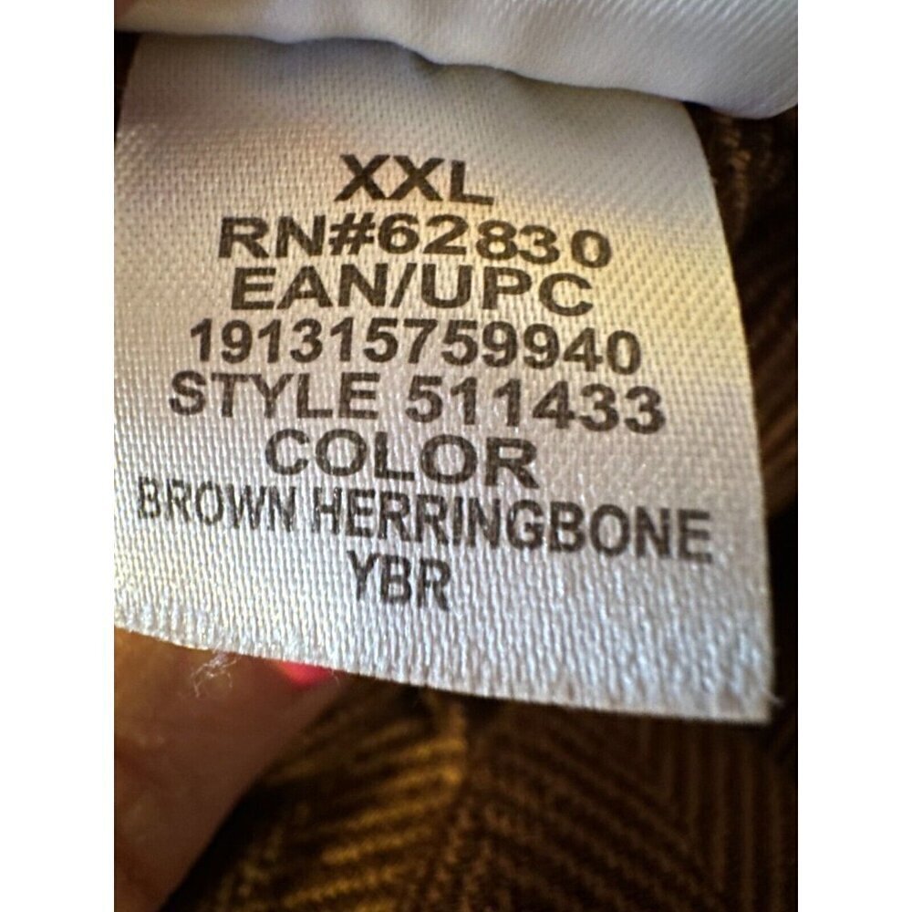 Mens XXL/Tall LANDS END Heavyweight Brown Herringbone l/s Cabincore Shirt - Picture 11 of 11